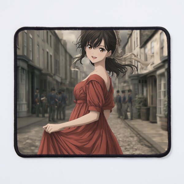 Item preview, Lydia Bennet on the High Street — Pride and Prejudice Anime Art designed and sold by Hartfield Press.
