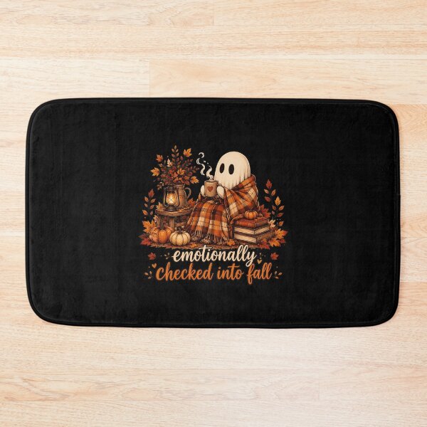 Item preview, Emotionally Checked Into Fall Cute Ghost Autumn Cozy Halloween designed and sold by BuncoHearas.