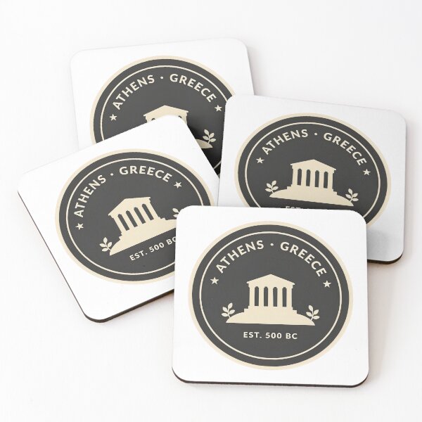 Item preview, Vintage Circular Badge Athens Greece Parthenon Crest Vector designed and sold by Shutter-Dragon.