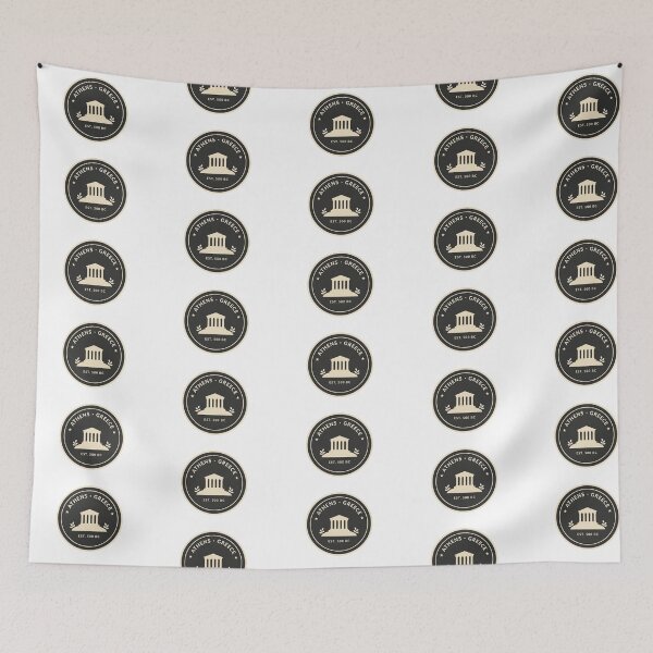 Item preview, Vintage Circular Badge Athens Greece Parthenon Crest Vector designed and sold by Shutter-Dragon.