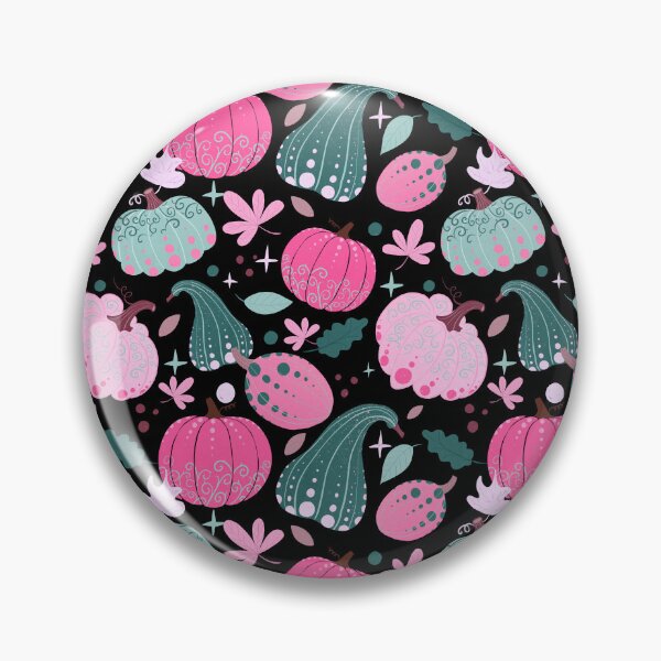 Item preview, Pink, black and green whimsical pumpkins designed and sold by Home Cyn Home.