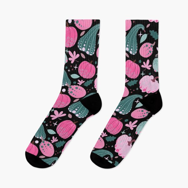 Item preview, Pink, black and green whimsical pumpkins designed and sold by Home Cyn Home.