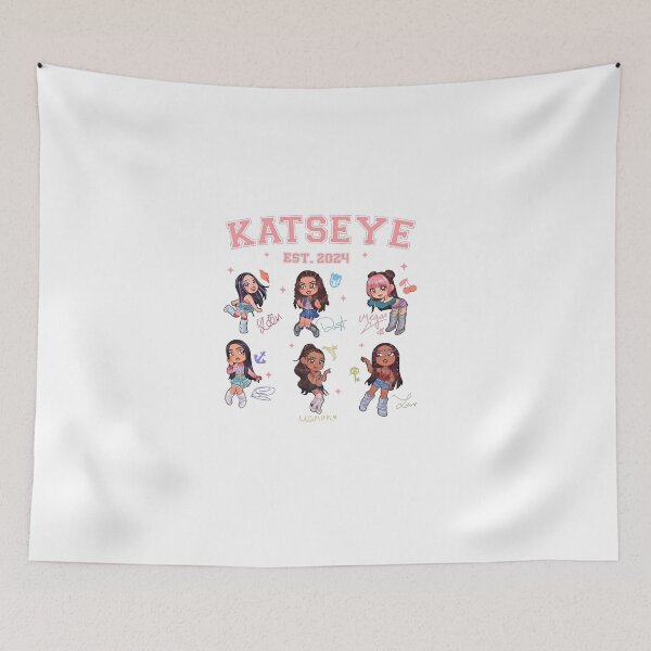 Item preview, KATSEYE Chibi Members Est 2024 Signatures Graphic designed and sold by cubomtumeshop.