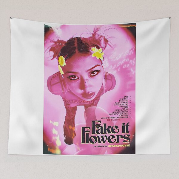 Item preview, Pink Retro Alternative Beabadoobee Fake It Flowers Album Cover designed and sold by samuelhadads.