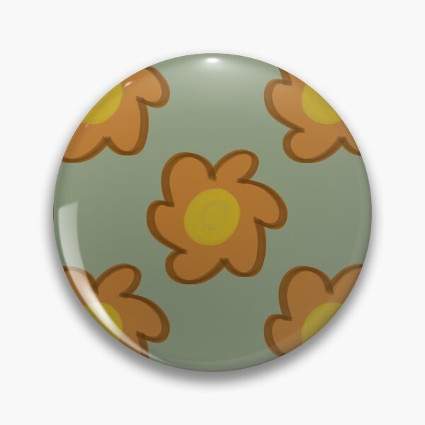 Item preview, 70s Retro Daisy Pattern Scandi Folk - Sage Olive Green designed and sold by CaramelCo.