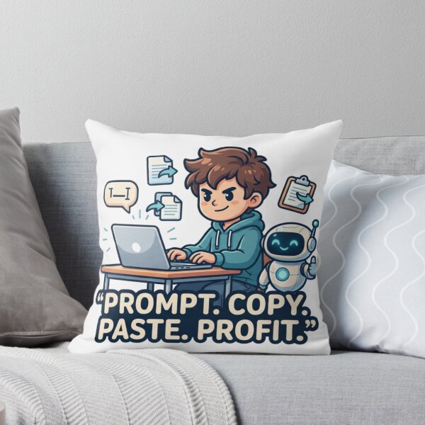 Item preview, Prompt Copy Paste Profit Funny AI Work Sticker designed and sold by sawanrmodi.