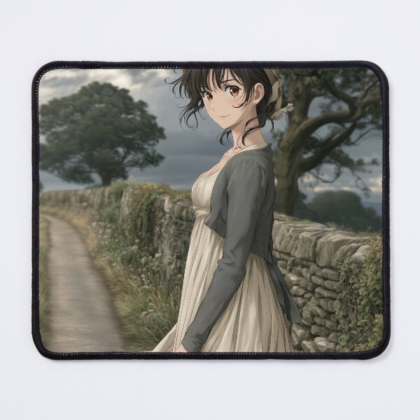 Item preview, Elizabeth Bennet on the Country Lane — Pride and Prejudice Anime Art designed and sold by Hartfield Press.