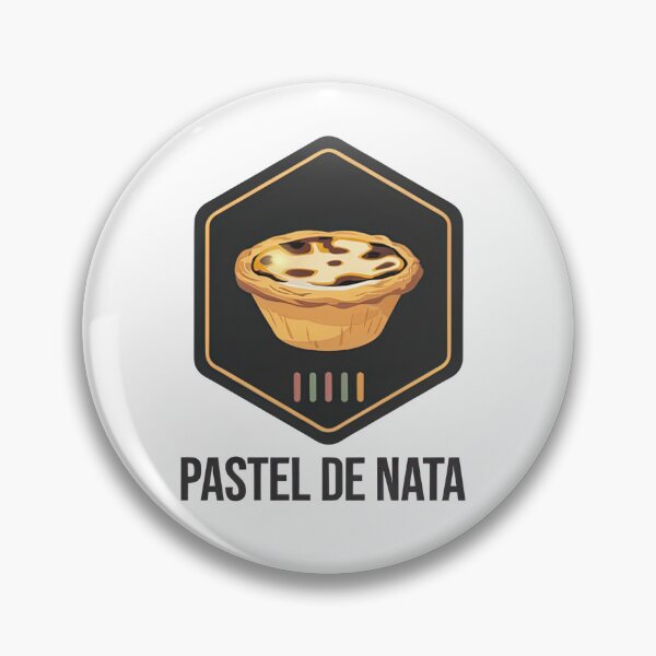 Item preview, Vintage Hexagon Badge Pastel De Nata Portuguese Custard Tart Vector designed and sold by Shutter-Dragon.