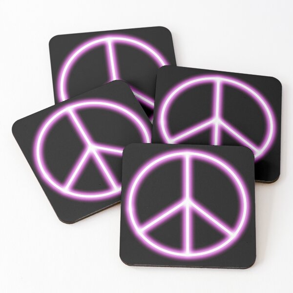 Artikelvorschau, 80s Retro Neon Pink Peace Sign  entworfen und verkauft von Super Neon Pixels .