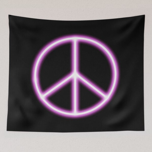 Item preview, 80s Retro Neon Pink Peace Sign  designed and sold by Super Neon Pixels .
