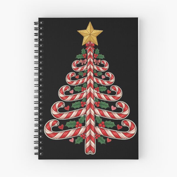 Item preview, Candy Cane Christmas Tree Vintage Holly Holiday designed and sold by CF_VintageDesign.