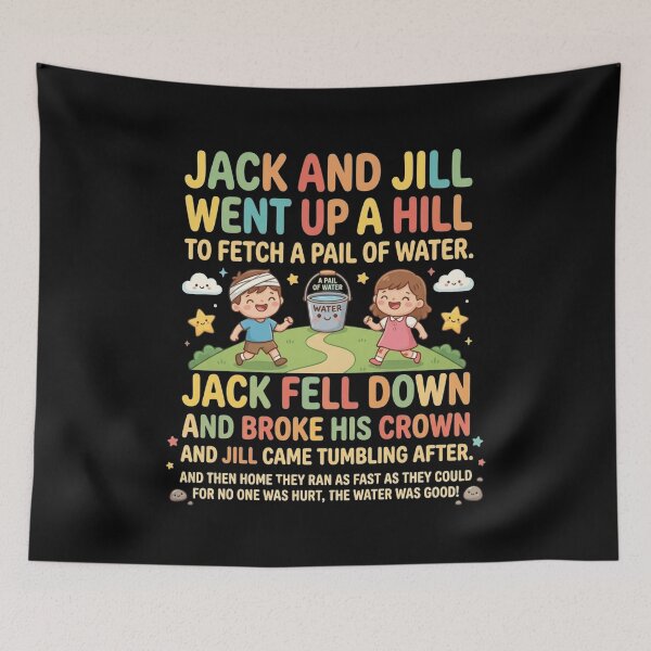 Item preview, Jack and Jill Went Up a Hill Nursery Rhyme Kids designed and sold by Flirt-Teez.