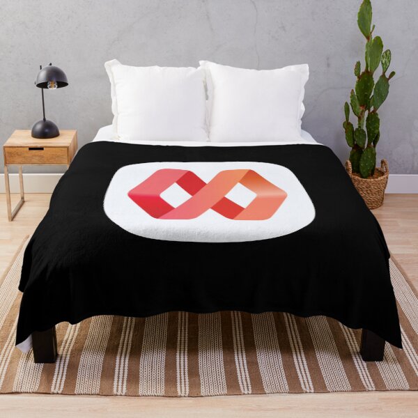 Item preview, Abstract Red Orange Ribbon Loop Modern Minimalist Logo Art designed and sold by cayangakyu.