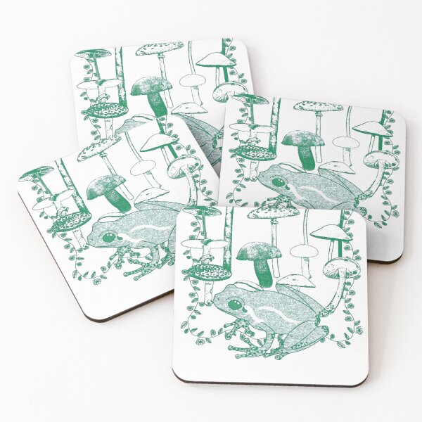 Item preview, Aesthetic Cottagecore Crying Frog Mushroom Forest Art designed and sold by CharlotLeclerc.