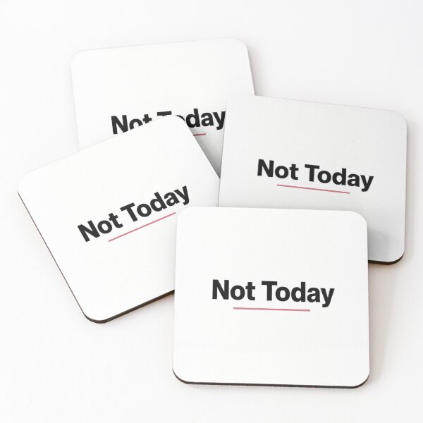 Item preview, Not Today Funny Sarcastic Minimalist T-Shirt designed and sold by FakePeopleSuck.