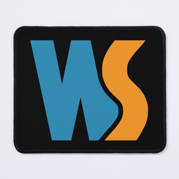 Item preview, Modern Blue Orange Interlocking WS Monogram Logo Art designed and sold by cayangakyu.