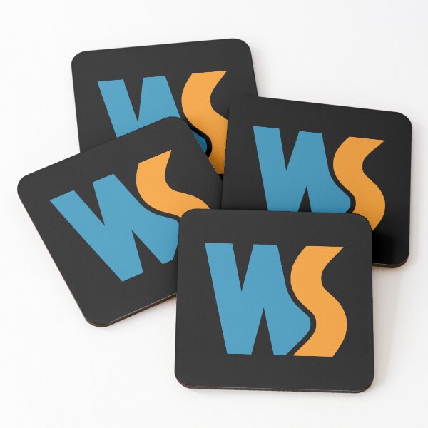 Item preview, Modern Blue Orange Interlocking WS Monogram Logo Art designed and sold by cayangakyu.