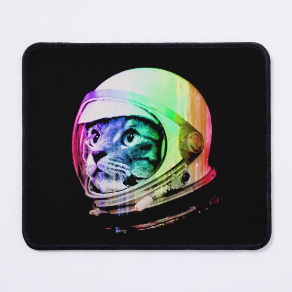 Item preview, Colorful Rainbow Astronaut Cat Space Helmet Pop Art designed and sold by CharlotLeclerc.