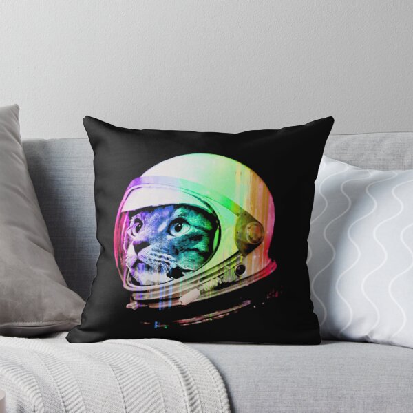 Item preview, Colorful Rainbow Astronaut Cat Space Helmet Pop Art designed and sold by CharlotLeclerc.