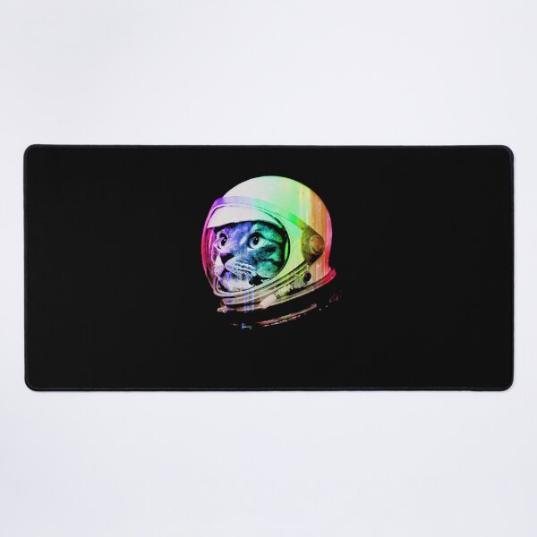 Item preview, Colorful Rainbow Astronaut Cat Space Helmet Pop Art designed and sold by CharlotLeclerc.