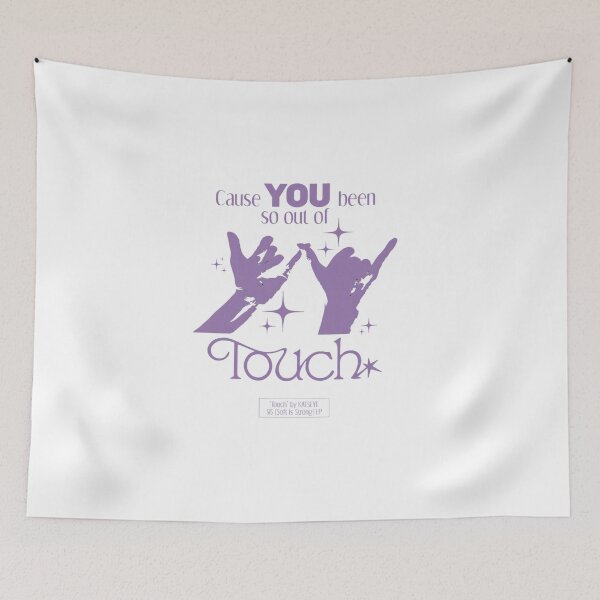 Item preview, KATSEYE Touch Lyrics Soft Is Strong Purple Graphic designed and sold by cubomtumeshop.