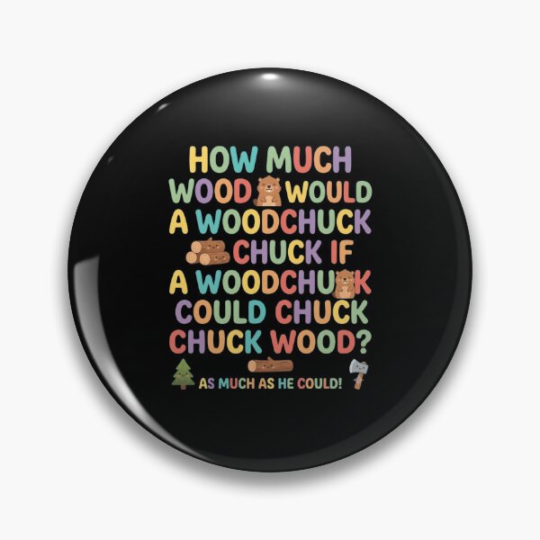 Item preview, Woodchuck Chuck Wood Tongue Twister Cute Animal designed and sold by Flirt-Teez.