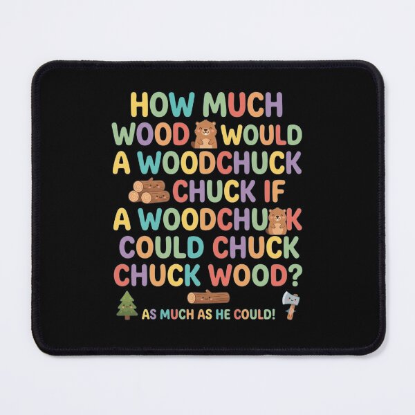 Item preview, Woodchuck Chuck Wood Tongue Twister Cute Animal designed and sold by Flirt-Teez.