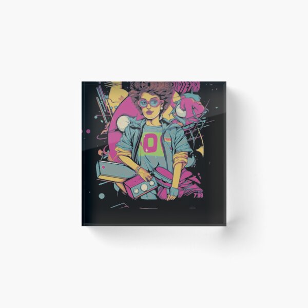 Item preview, Retro Eighties Synthwave Girl Radio Cassette Graphic designed and sold by CharlotLeclerc.
