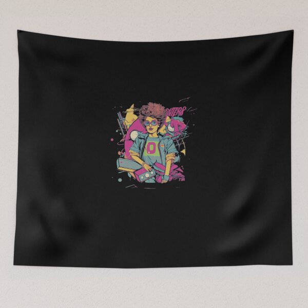 Item preview, Retro Eighties Synthwave Girl Radio Cassette Graphic designed and sold by CharlotLeclerc.