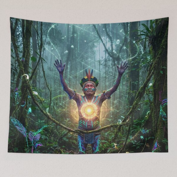 Item preview, Spirit of the Jungle · Sacred Medicine and Spiritual Psychedelic Art designed and sold by RoninGangStudio.