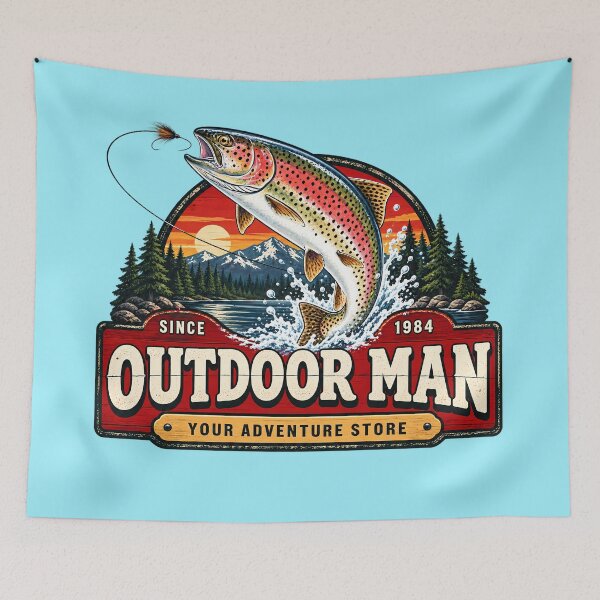 Item preview, Vintage Outdoor Man Trout Badge designed and sold by lockyrollflu.