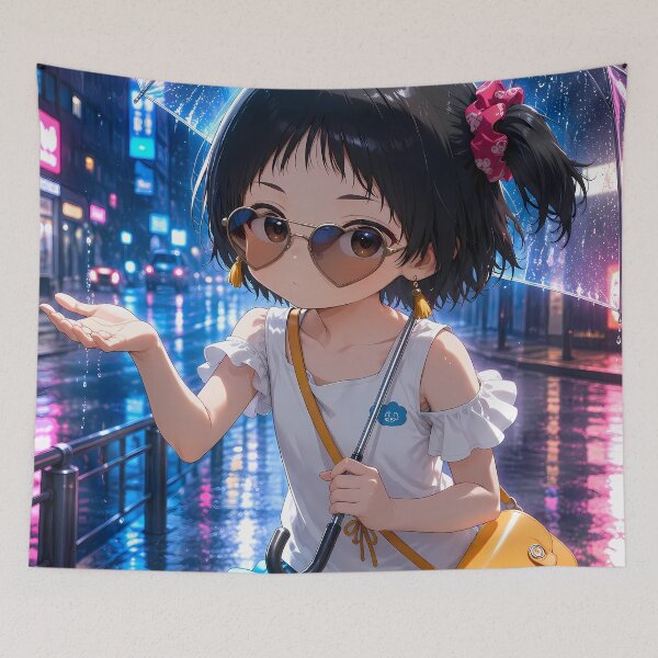 Item preview, Shizuka Kuze Takopi Original Sin Neon Rainy City designed and sold by mildaclairmo.