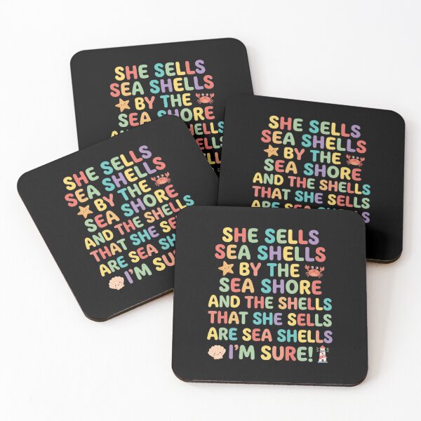 Item preview, She Sells Sea Shells By The Sea Shore Tongue Twister designed and sold by Flirt-Teez.
