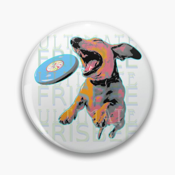 Artikelvorschau, Pop-Art-Hund fängt Ultimate Frisbee entworfen und verkauft von GuettoUnderClothing.