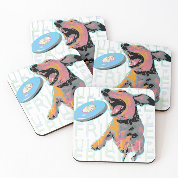 Item preview, Pop Art Dog Catching Ultimate Frisbee designed and sold by GuettoUnderClothing.