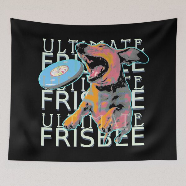Item preview, Pop Art Dog Catching Ultimate Frisbee designed and sold by GuettoUnderClothing.