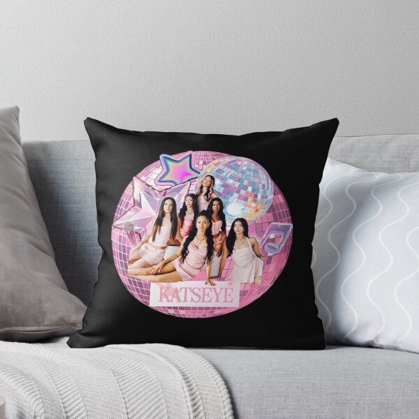 Item preview, KATSEYE Y2K Pink Disco Ball Retro Collage designed and sold by cubomtumeshop.
