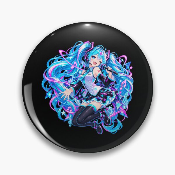 Item preview, Energetic Hatsune Miku Singing Fan Art designed and sold by DebraSLanders.