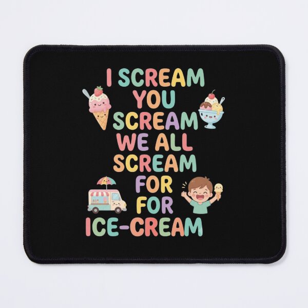 Item preview, We All Scream For Ice Cream Cute Kawaii Design designed and sold by Flirt-Teez.
