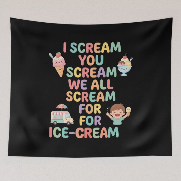 Item preview, We All Scream For Ice Cream Cute Kawaii Design designed and sold by Flirt-Teez.