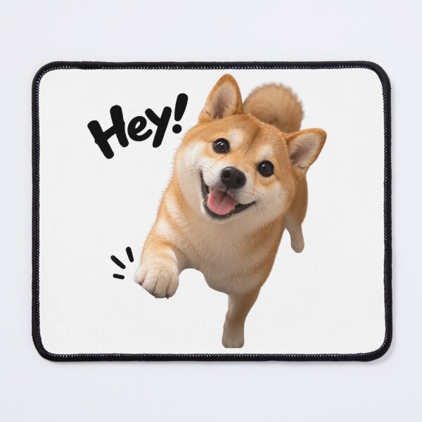 Item preview, Happy Shiba Inu Running to Say Hi – Cute Smiling Dog designed and sold by BAD TASTE CLUB.