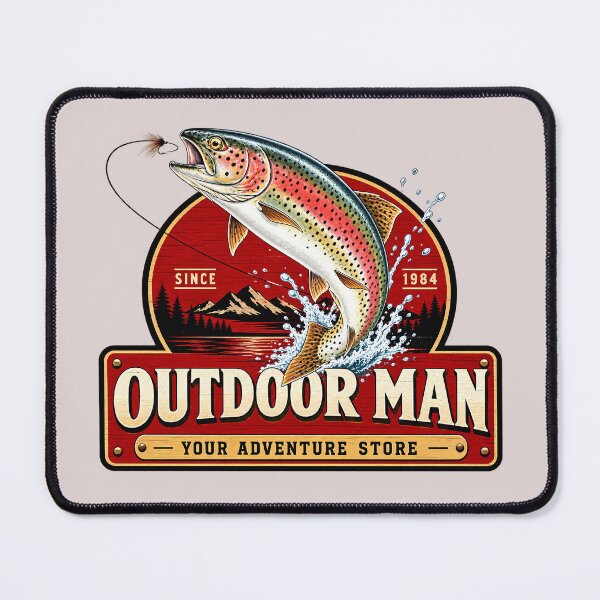 Item preview, Vintage Outdoor Man Fishing Emblem designed and sold by lockyrollflu.