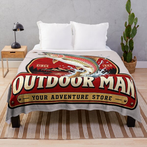 Item preview, Vintage Outdoor Man Fishing Emblem designed and sold by lockyrollflu.