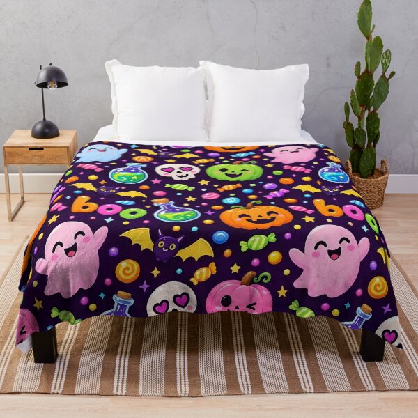 Item preview, Cute Kawaii Halloween Candy Pattern – Ghosts, Pumpkins & Spooky Treats designed and sold by IMuDesigner.