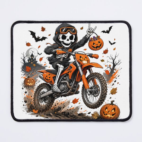 Item preview, Skeleton Dirt Bike Motocross Halloween Trick Or Treat designed and sold by CF_VintageDesign.