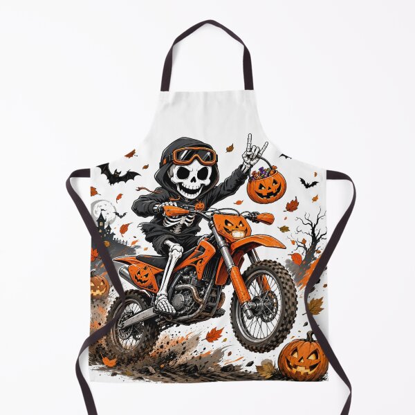 Item preview, Skeleton Dirt Bike Motocross Halloween Trick Or Treat designed and sold by CF_VintageDesign.