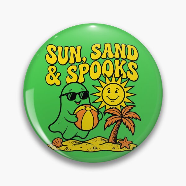 Item preview, Sun, Sand & Spooks PNG | Summerween Beach Ghost Shirt Design | Retro Summer Halloween T-Shirt | Cute Spooky Summer  designed and sold by HoMya.