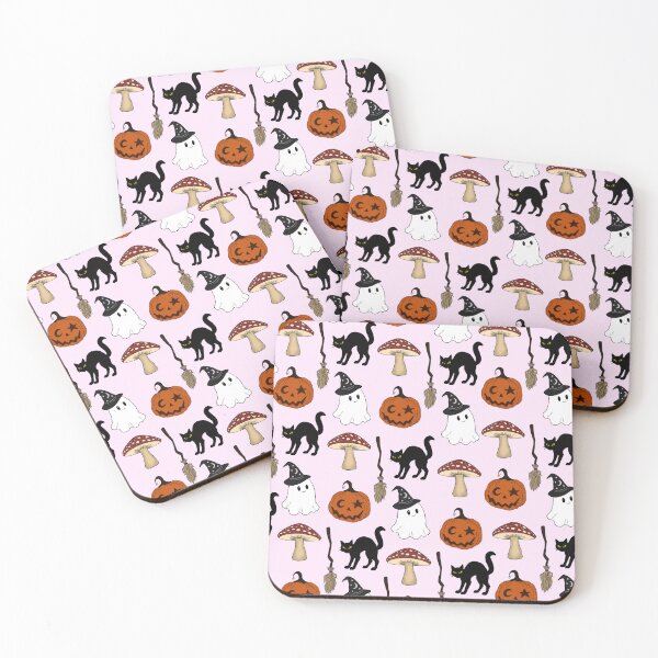 Item preview, Nostalgic Halloween pattern pink designed and sold by Designsbyleahhh.