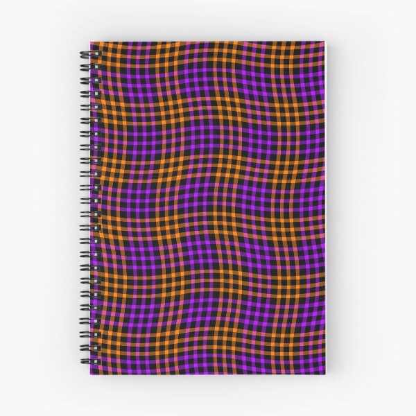 Item preview, Plaid Wavy Pattern Purple Orange Black designed and sold by ArtbyDebbieC.