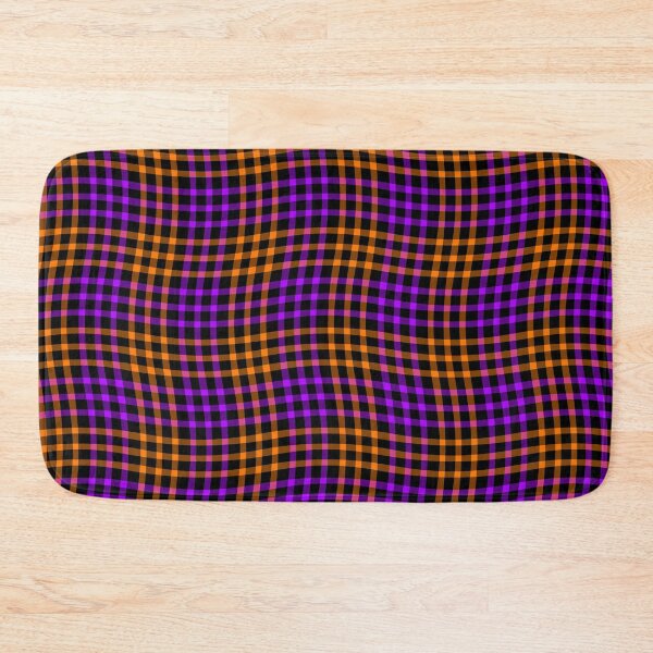 Item preview, Plaid Wavy Pattern Purple Orange Black designed and sold by ArtbyDebbieC.